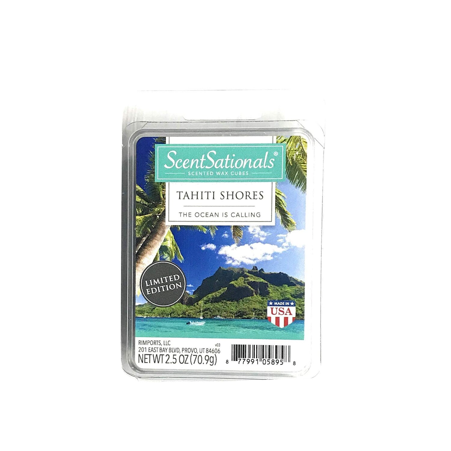ScentSationals Tahiti Shores 2.5 Oz Scented Fragrant Wax Melt- 4